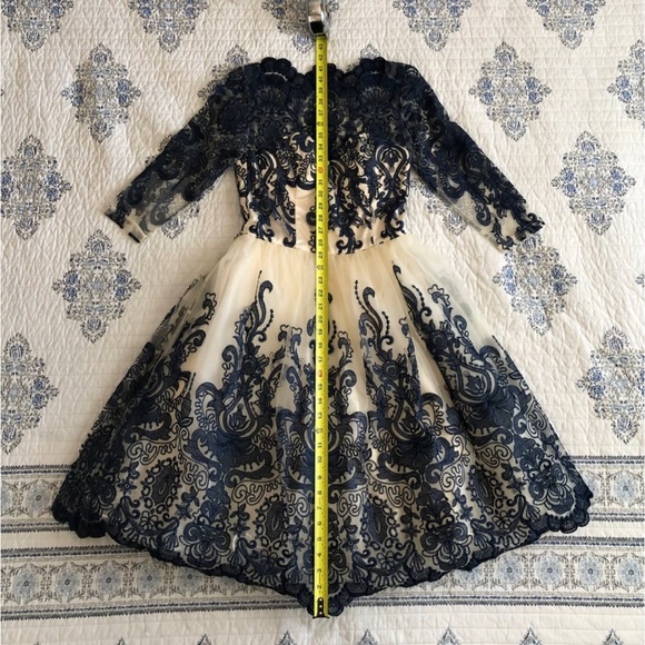 chi chi london black and gold dress Chi Chi London Day dress - black/ gold coloured/black - (Pre-owned)